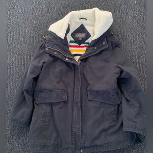 Pendleton Black Coat with Sherpa Lining Women’s XL Classic
